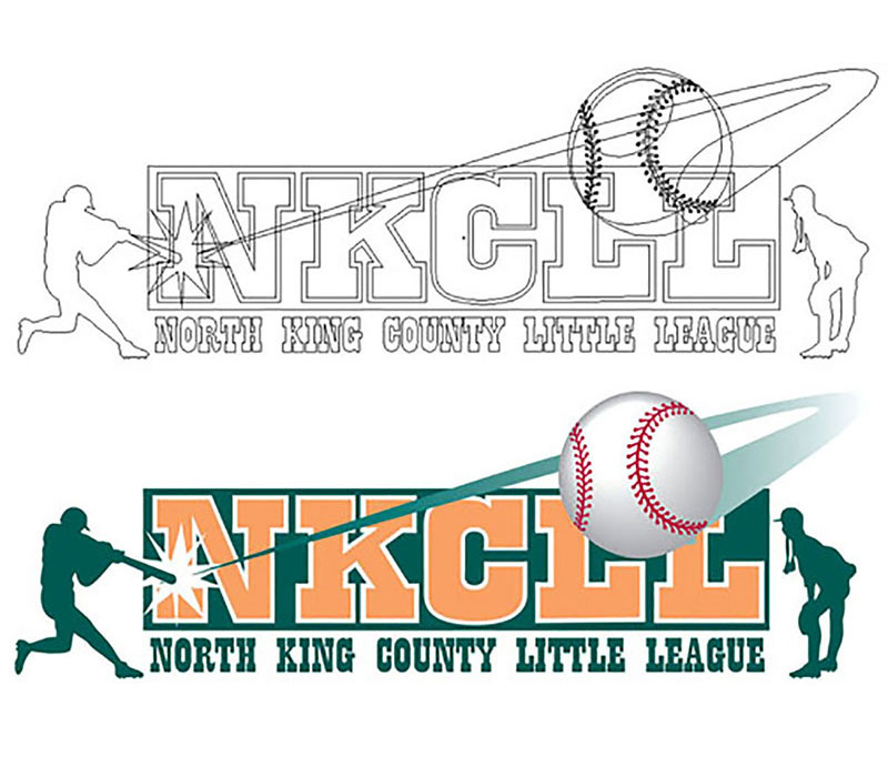 North King County Little League Logo - I worked on this with Kristin Gentles and it was our first gig! They needed this logo cleaned up and vectorized for use on all their products. Adobe Illustrator.