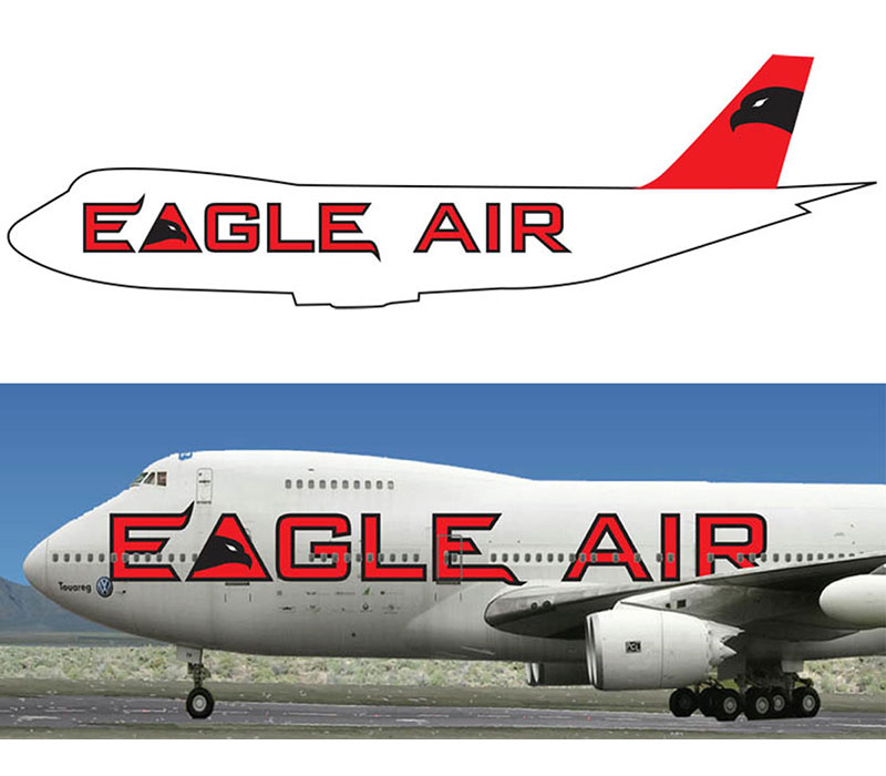 Eagle Air Logo - Anyone needs a logo design for an airline? Hmmm. Maybe not today? Let me know! Designed using Adobe Illustrator and Photoshop.