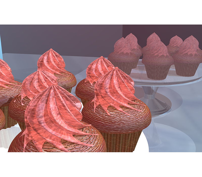 Cupcakes - 3D Vector Image - Just playing around while learning to use a 3D Vector program. Cupcakes!